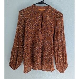 Oliphant Brown and Pink Blouse